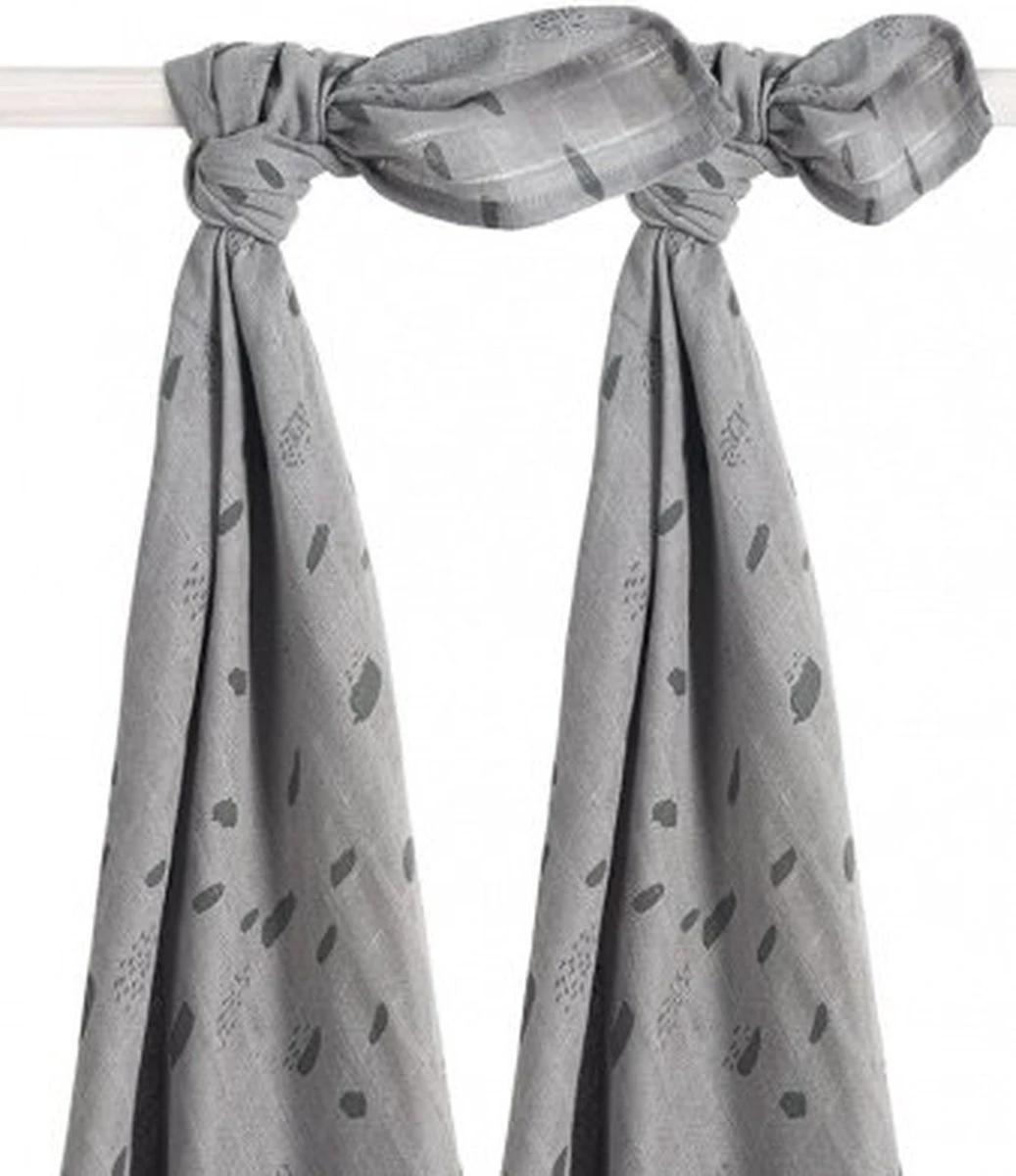 Jollein Hydrofiel Multidoek Spot 115x115cm - Storm Grey - 2 Stuks 16 Jollein Hydrofiel Multidoek Spot 115x115cm - Storm Grey - 2 Stuks - Afbeelding 14
