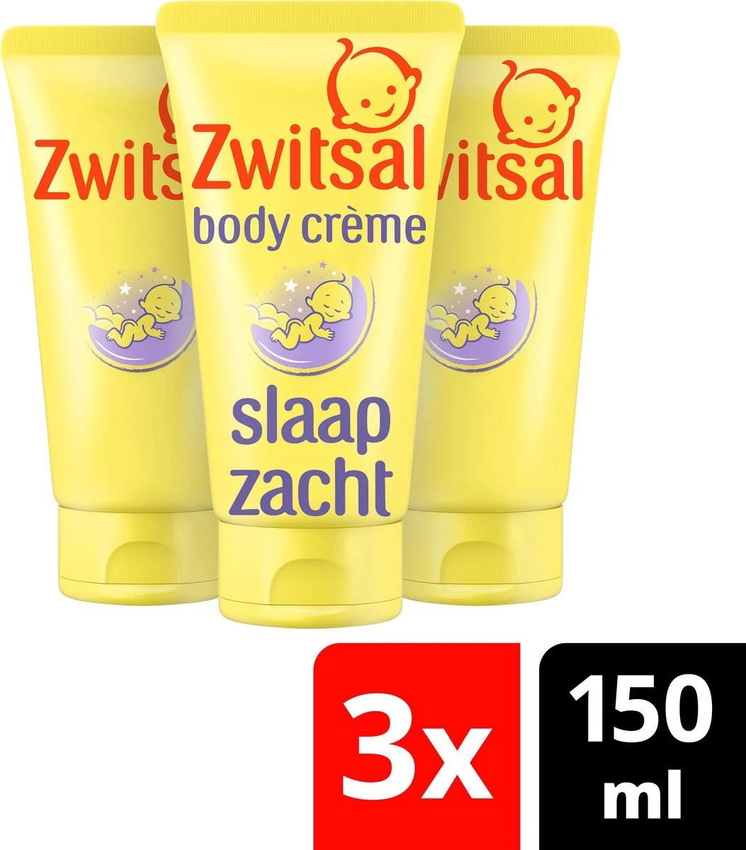 Zwitsal Baby Slaap Zacht Body Crème Lavendel - 3 X 150 Ml - Voordeelverpakking 3 Zwitsal Baby Slaap Zacht Body Crème Lavendel - 3 X 150 Ml - Voordeelverpakking