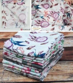 Hydrofiele Doeken - Hydrofiele Luiers - 70 X 80 Cm - 10 Pack - Roze- Bloemen - Meisje - Standard 100 By Oeko-tex® - Fensilo -Winkel Voor Babyverzorgingsproducten 1053x1200