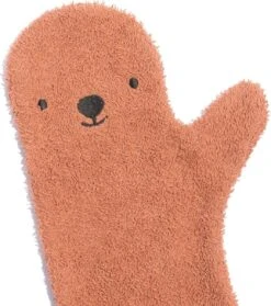 Invented 4 Kids - Douche Washandje - Washandjes - Roestbruin Beer