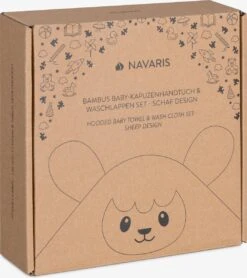 Navaris Badcape Met Capuchon Voor Baby - Set Met Badcape En Washandje - 100% Bamboe - Voor Baby's Van 0-12 Maanden - Oeko-tex Gecertificeerd - Schaap -Winkel Voor Babyverzorgingsproducten 1068x1200 2