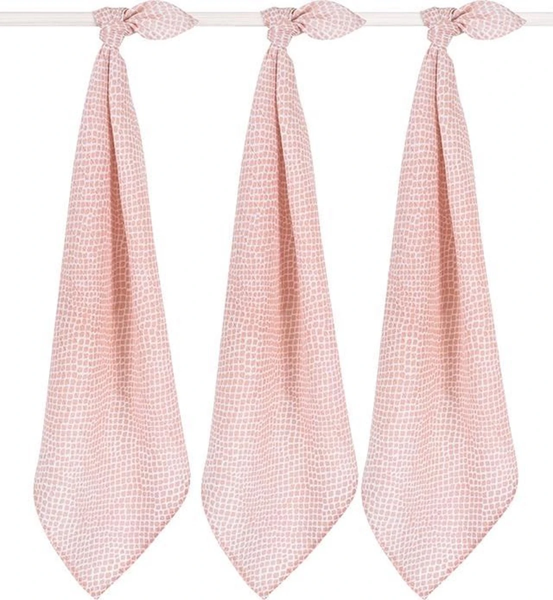 Jollein Hydrofiel Multidoek Snake 70x70cm - Pale Pink - 3 Stuks 3 Jollein Hydrofiel Multidoek Snake 70x70cm - Pale Pink - 3 Stuks