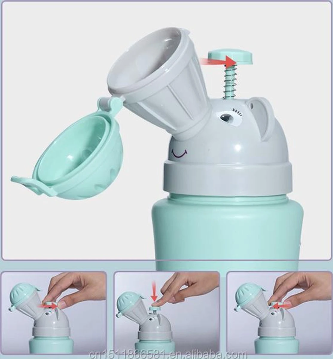 Merkloos Plas Potje - Reis Urinaal - Unisex Plaspotje - Kinder Potje Jongen - Plasfles - Kinder Zindelijkheids Training - Blauwe Olifant -Plassen - Lekvrij -Draagbare Auto, Camping, Reis Potje - Herbruikbaar - 6 Merkloos Plas Potje - Reis Urinaal - Unisex Plaspotje - Kinder Potje Jongen - Plasfles - Kinder Zindelijkheids Training - Blauwe Olifant -Plassen - Lekvrij -Draagbare Auto, Camping, Reis Potje - Herbruikbaar - - Afbeelding 4