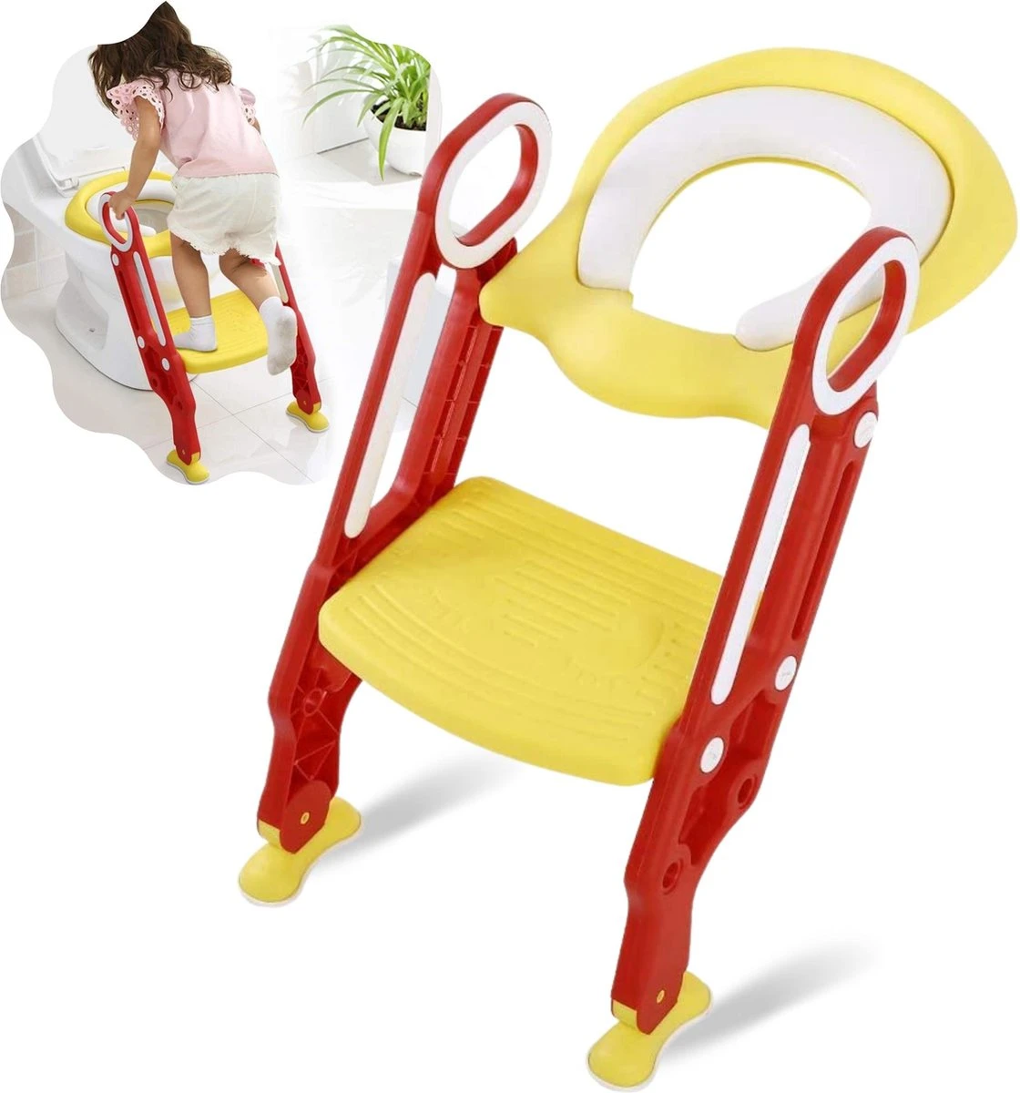 Merkloos Wc Verkleiner Met Trapje - Wc Verkleiner - Toilettrainer - Toiletverkleiner - 2 Tot 7 Jaar 3 Merkloos Wc Verkleiner Met Trapje - Wc Verkleiner - Toilettrainer - Toiletverkleiner - 2 Tot 7 Jaar