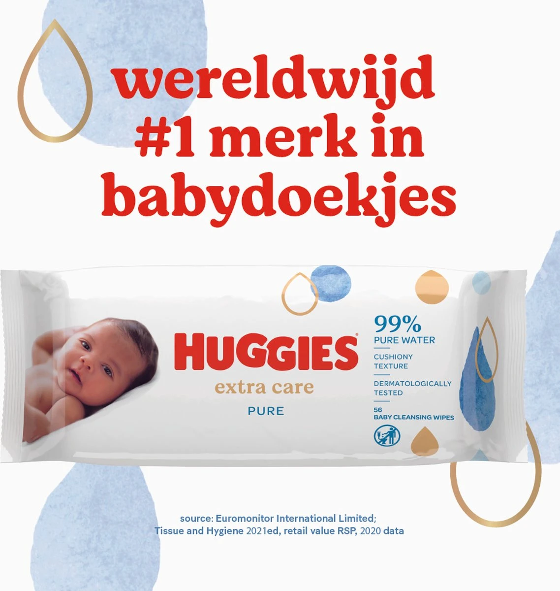 Huggies Billendoekjes - Pure Extra Care - 8 X 56 Stuks - 448 Doekjes - Voordeelverpakking 11 Huggies Billendoekjes - Pure Extra Care - 8 X 56 Stuks - 448 Doekjes - Voordeelverpakking - Afbeelding 9