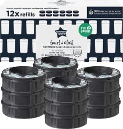 Tommee Tippee Twist & Click Milieuvriendelijke Luieremmer Navulling - Duurzaam Geproduceerde Greenfilm - 12 Stuks -Winkel Voor Babyverzorgingsproducten 1144x1200 1