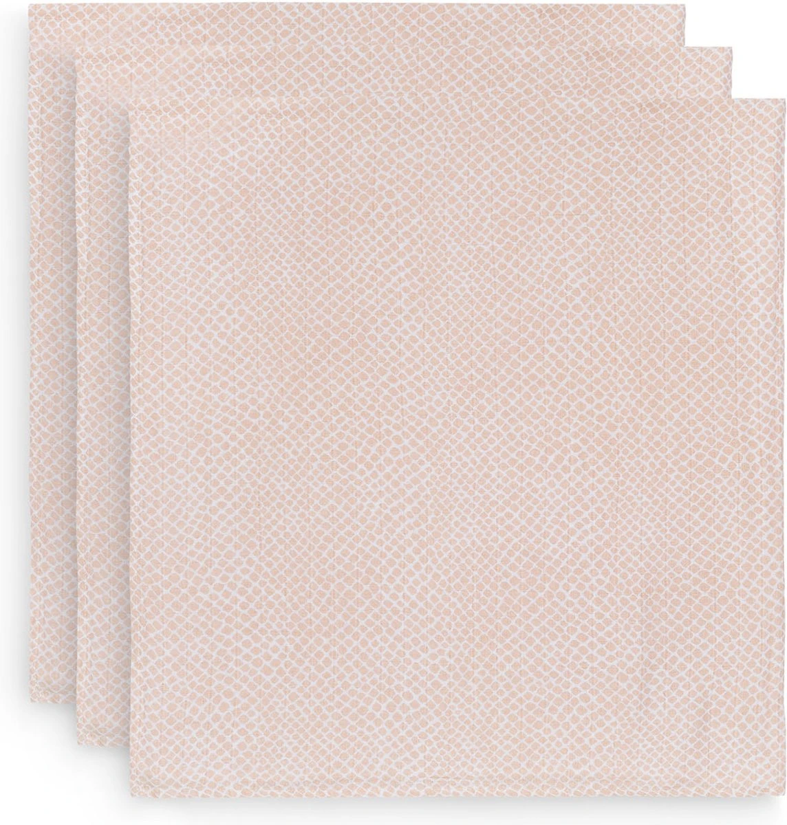Jollein Hydrofiel Multidoek Snake 70x70cm - Pale Pink - 3 Stuks 4 Jollein Hydrofiel Multidoek Snake 70x70cm - Pale Pink - 3 Stuks - Afbeelding 2