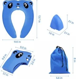 Merkloos Panda Toiletbril - Opvouwbaar In Opbergtasje - Voor Kinderen - WC Bril Verkleinen - Zindelijkheidstraining - Blauw -Winkel Voor Babyverzorgingsproducten 1158x1200 2