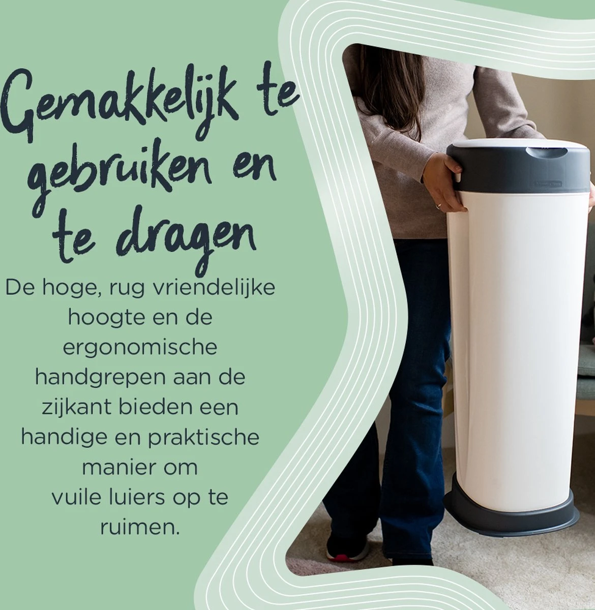 Tommee Tippee Twist & Click XL-luieremmer - Voor Maximaal 60 Luiers - Milieuvriendelijker Systeem - 1 Navulcassette - Duurzaam Geproduceerde Antibacteriële GREENFILM 7 Tommee Tippee Twist & Click XL-luieremmer - Voor Maximaal 60 Luiers - Milieuvriendelijker Systeem - 1 Navulcassette - Duurzaam Geproduceerde Antibacteriële GREENFILM - Afbeelding 6