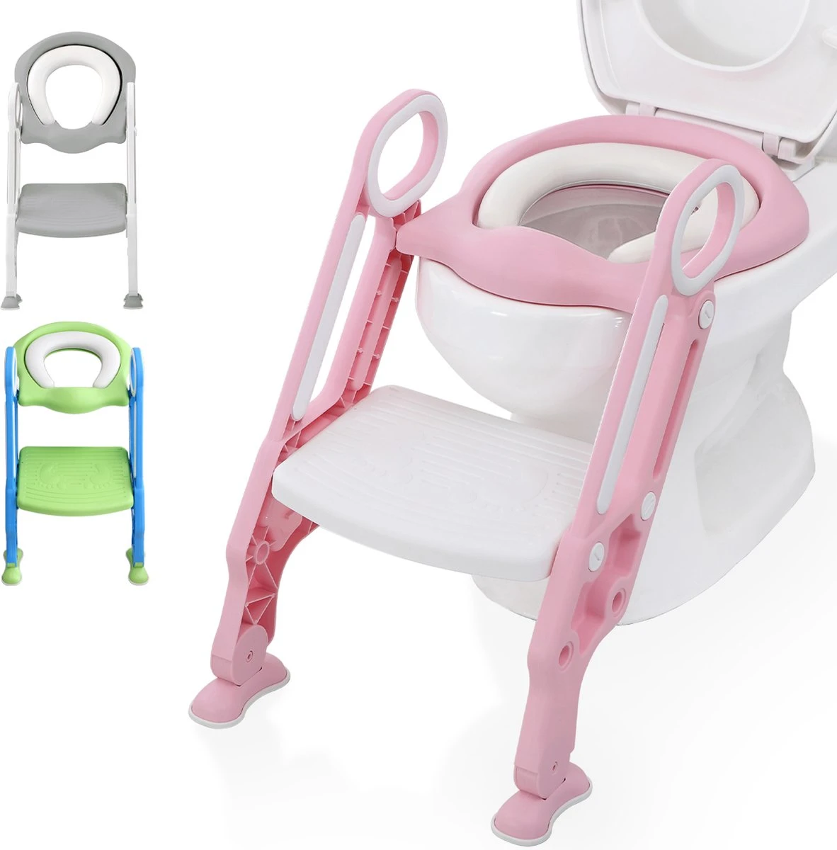 LifeGoods WC Verkleiner Met Trapje - Trainer Met Opstapje - 2 Tot 7 Jaar - Roze/Wit 3 LifeGoods WC Verkleiner Met Trapje - Trainer Met Opstapje - 2 Tot 7 Jaar - Roze/Wit