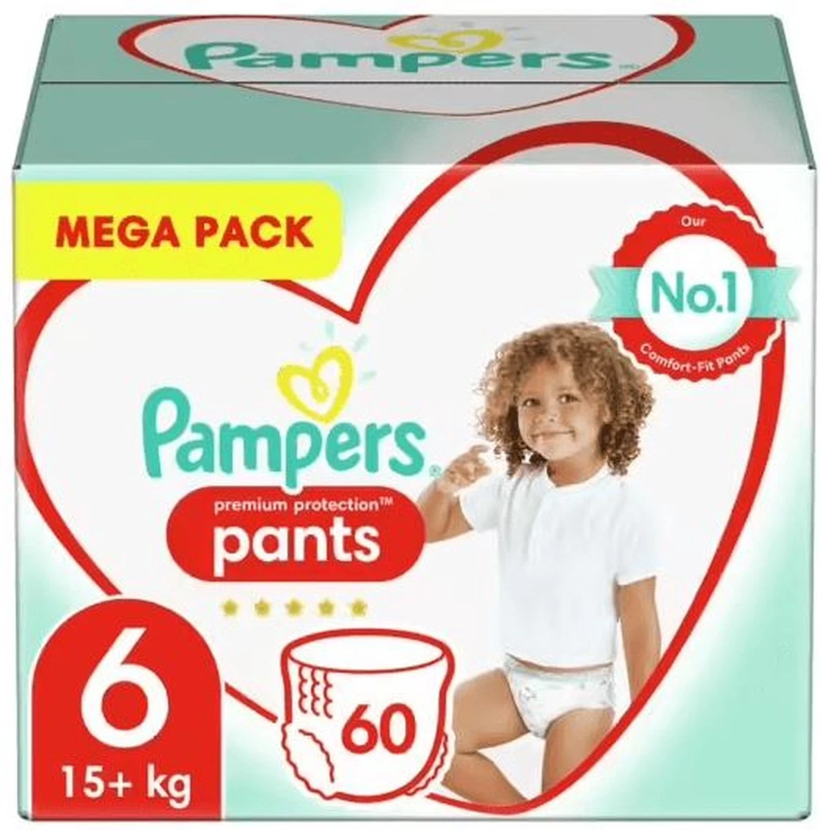 Pampers® Pampers Premium Protection Pants Luierbroekjes - Maat 6 (15+kg) - 60 Stuks 3 Pampers® Pampers Premium Protection Pants Luierbroekjes - Maat 6 (15+kg) - 60 Stuks