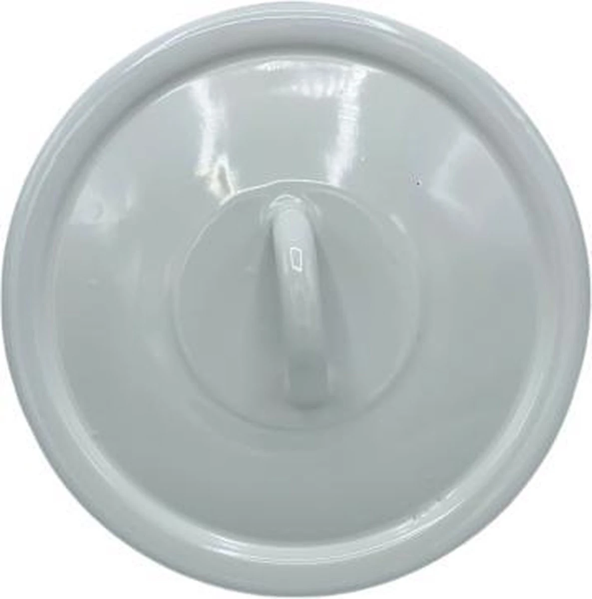 Emaille Ouderwets Plaspotje Met Deksel - Wit 5 Emaille Ouderwets Plaspotje Met Deksel - Wit - Afbeelding 3