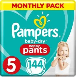 Pampers® Pampers Baby-Dry Nappy Pants Maat 5 - 144 Stuks - Maandbox - 12-17kg