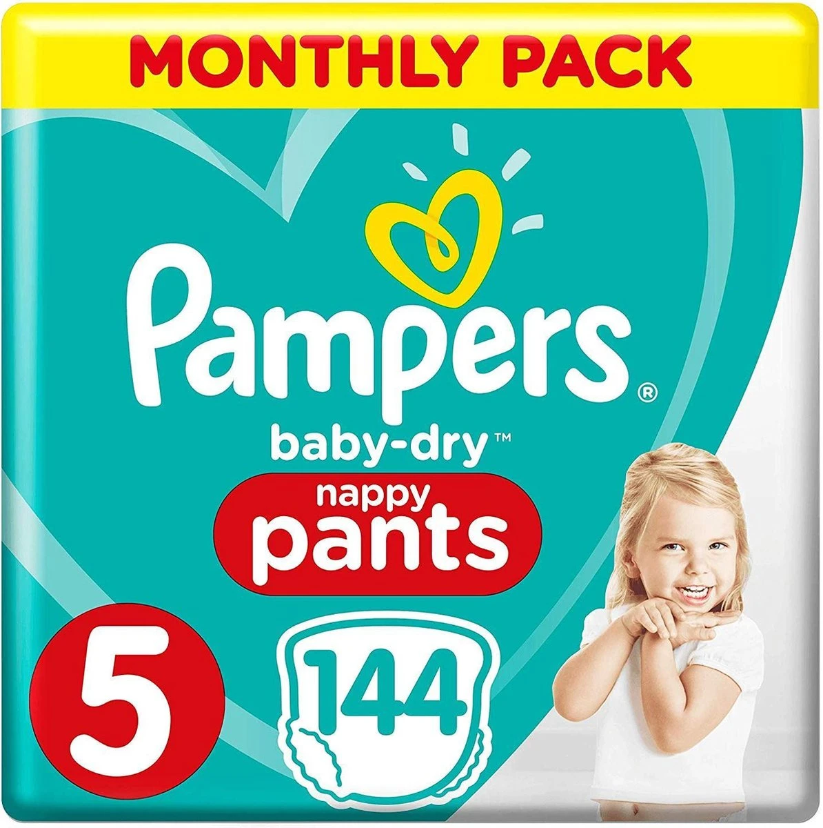 Pampers® Pampers Baby-Dry Nappy Pants Maat 5 - 144 Stuks - Maandbox - 12-17kg 3 Pampers® Pampers Baby-Dry Nappy Pants Maat 5 - 144 Stuks - Maandbox - 12-17kg