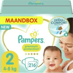 Pampers® Pampers - Premium Protection - Maat 2 - Maandbox - 216 Luiers