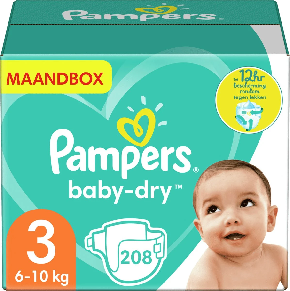 Pampers® Pampers - Baby Dry - Maat 3 - Maandbox - 208 Luiers 3 Pampers® Pampers - Baby Dry - Maat 3 - Maandbox - 208 Luiers