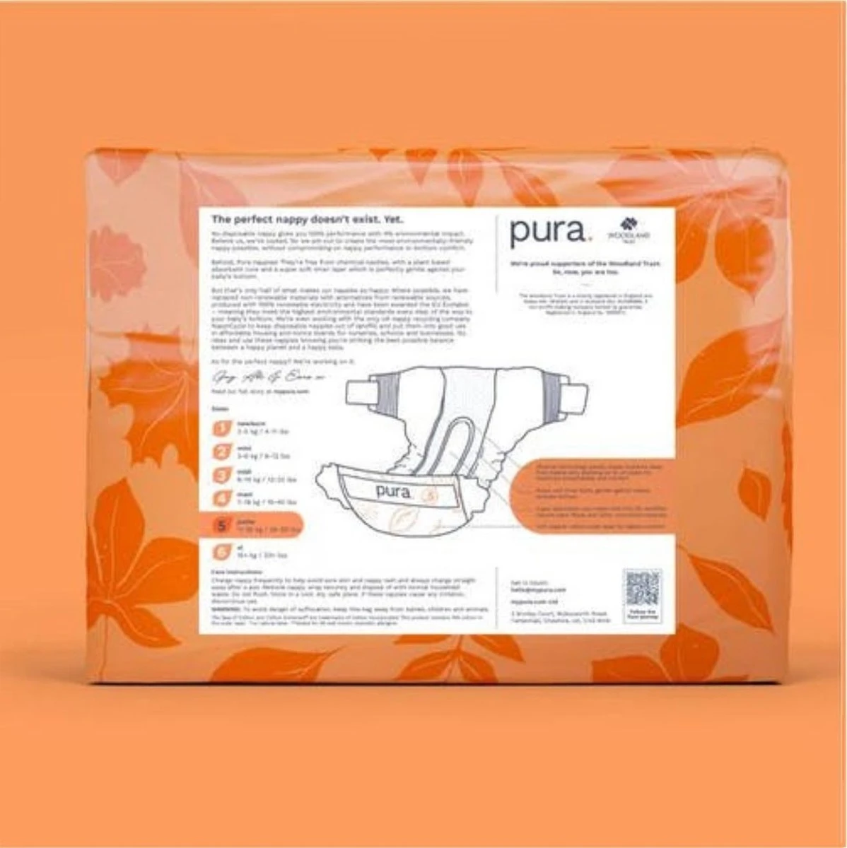 Pura Eco-Friendly Luiers Maat 5 (11-25kg), 125 Luiers 4 Pura Eco-Friendly Luiers Maat 5 (11-25kg), 125 Luiers - Afbeelding 2