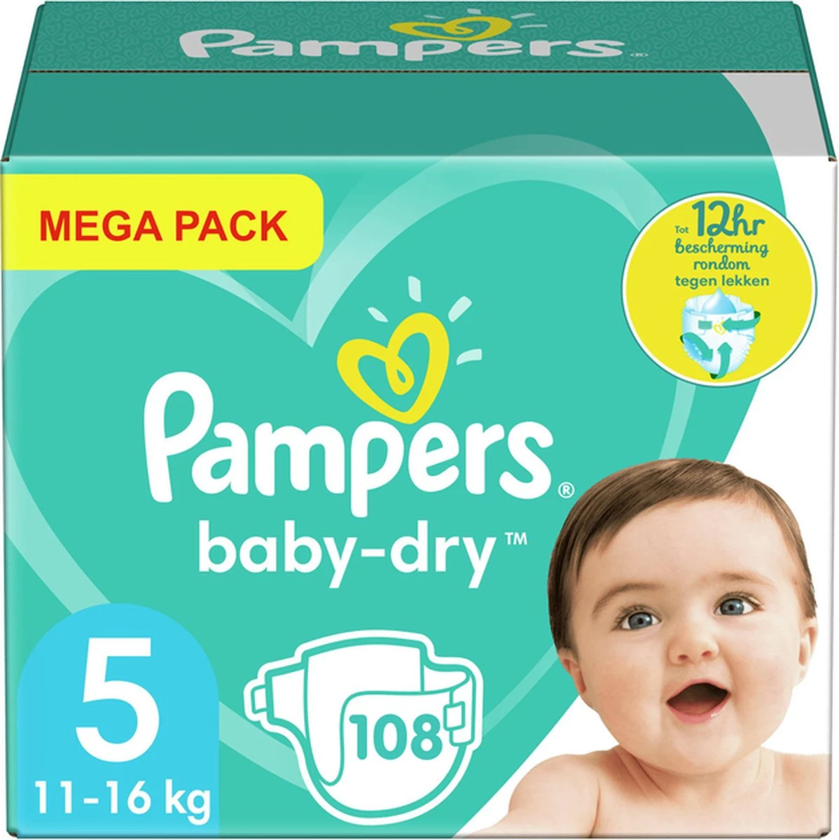 Pampers® Pampers - Baby Dry - Maat 5 - Mega Maandbox - 324 Luiers 3 Pampers® Pampers - Baby Dry - Maat 5 - Mega Maandbox - 324 Luiers