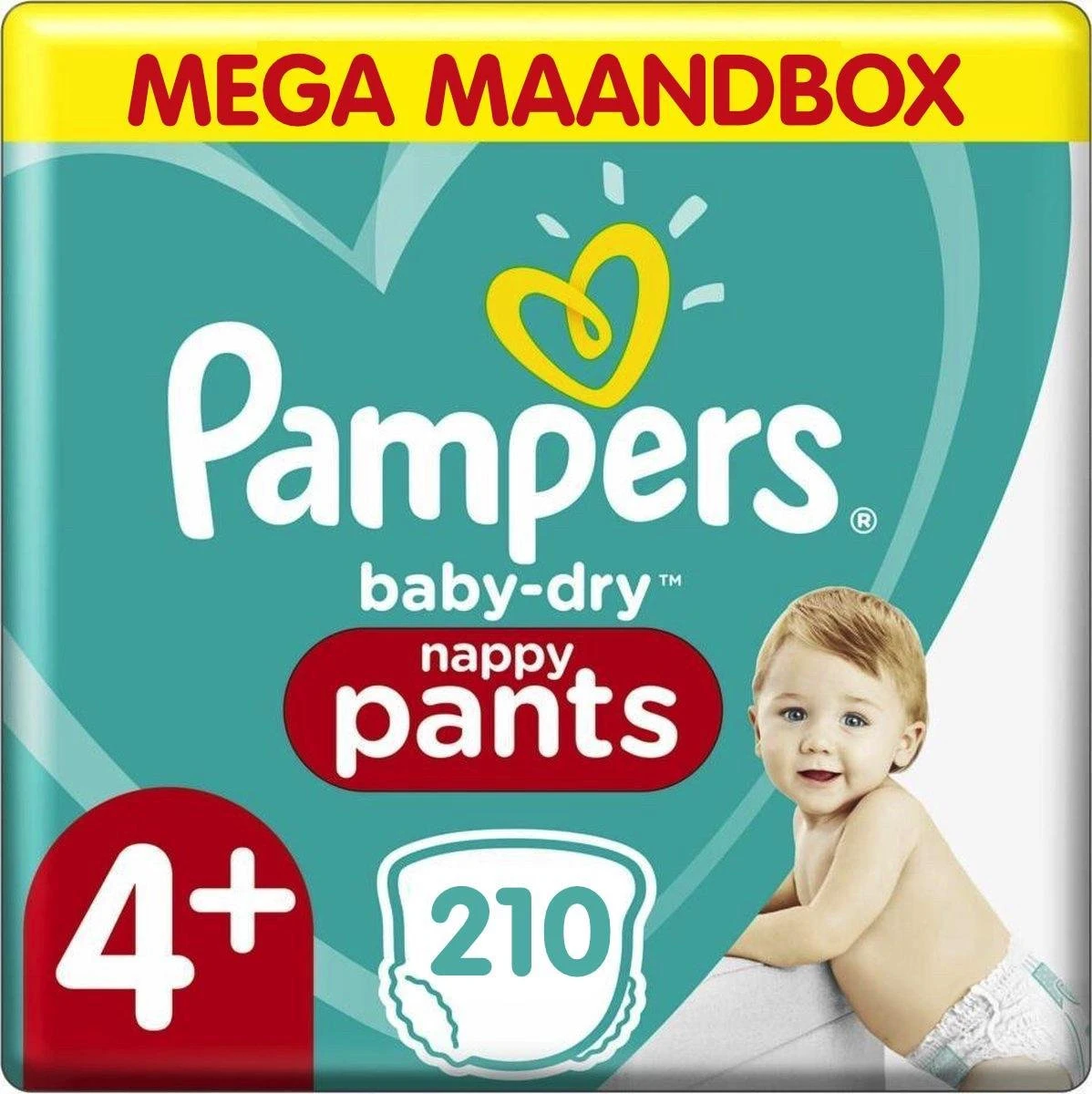 Pampers® Pampers - Baby Dry Pants - Maat 4+ - Mega Maandbox - 210 Luierbroekjes 3 Pampers® Pampers - Baby Dry Pants - Maat 4+ - Mega Maandbox - 210 Luierbroekjes