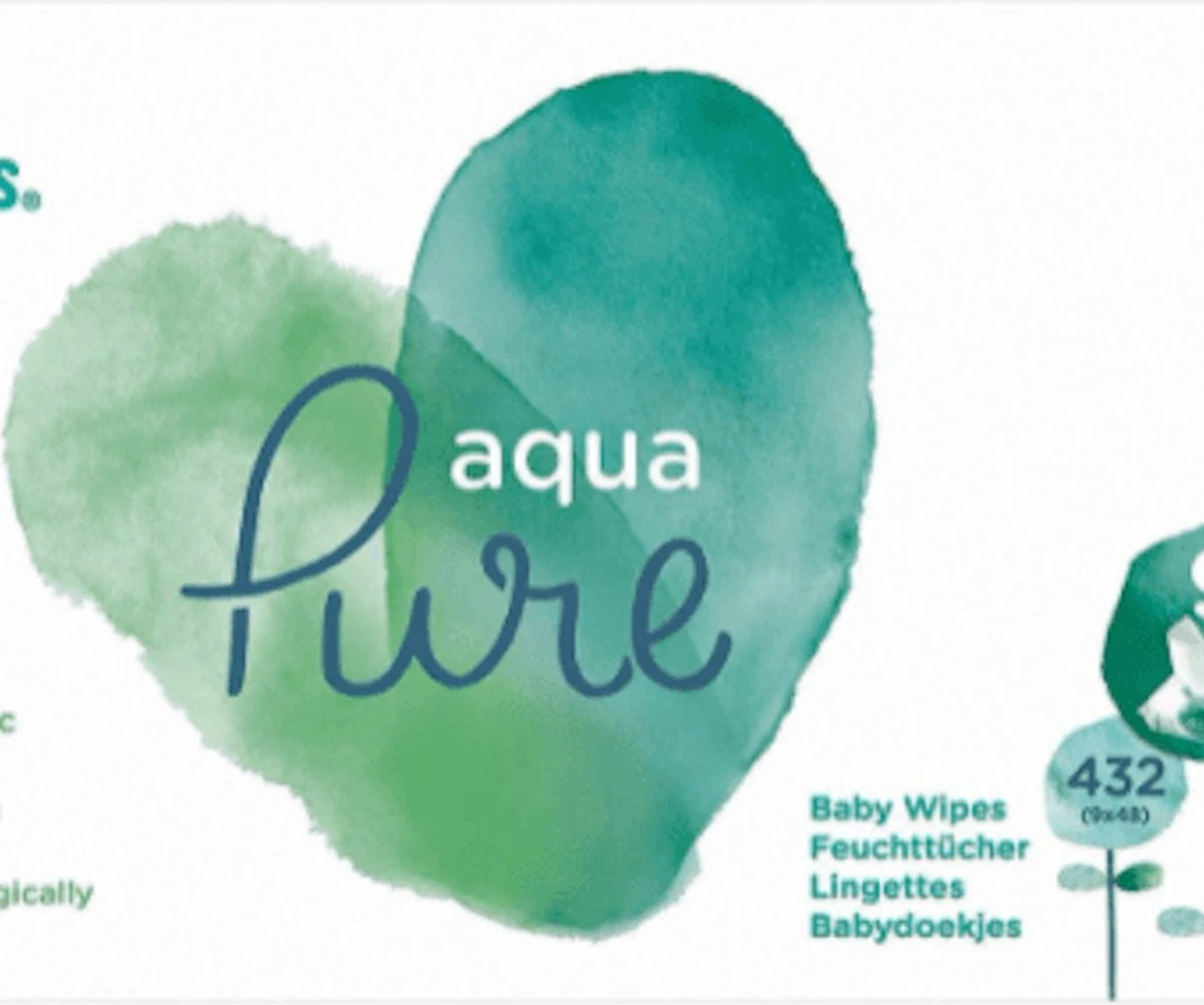 Pampers® Pampers Aqua Pure Billendoekjes - 432 Stuks 5 Pampers® Pampers Aqua Pure Billendoekjes - 432 Stuks - Afbeelding 4