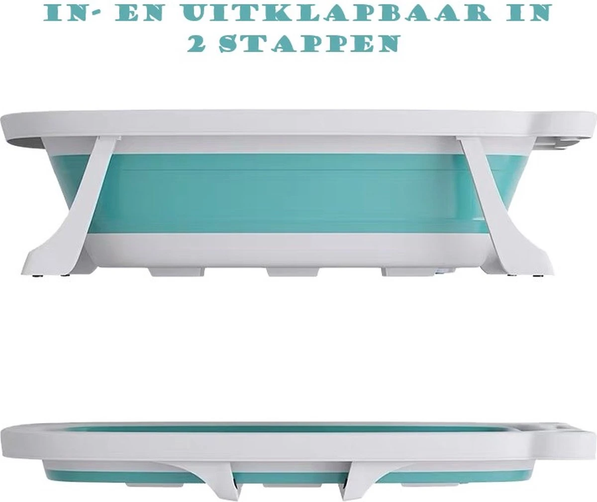 Babybadje - Peuterbadje - Opvouwbaar - Blauw - Incl. Baby Badkussen - 84 Cm Lang - 0 Tot 5 Jaar - Blauw 4 Babybadje - Peuterbadje - Opvouwbaar - Blauw - Incl. Baby Badkussen - 84 Cm Lang - 0 Tot 5 Jaar - Blauw - Afbeelding 2