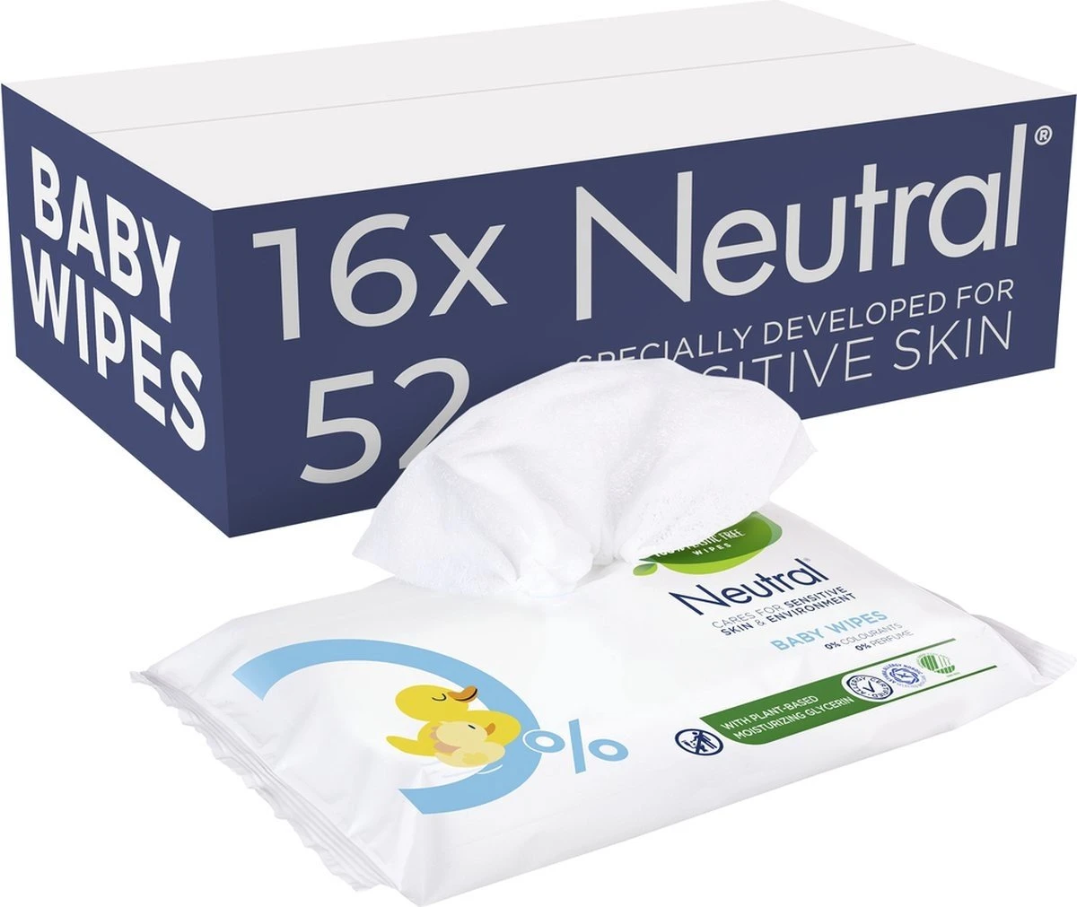 Neutral Baby Billendoekjes Parfumvrij - 832 Stuks - Voordeelverpakking 11 Neutral Baby Billendoekjes Parfumvrij - 832 Stuks - Voordeelverpakking - Afbeelding 9