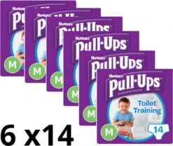 Huggies Pampers Pull Ups Boy - Oefenbroekjes - Medium (10-18kg) - 6x14 Broekjes - Maandbox