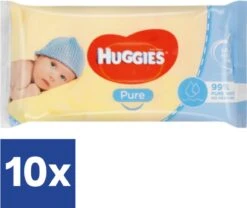 Huggies - Pure - Billendoekjes - 560 Babydoekjes - 10 X 56 -Winkel Voor Babyverzorgingsproducten 1200x1012