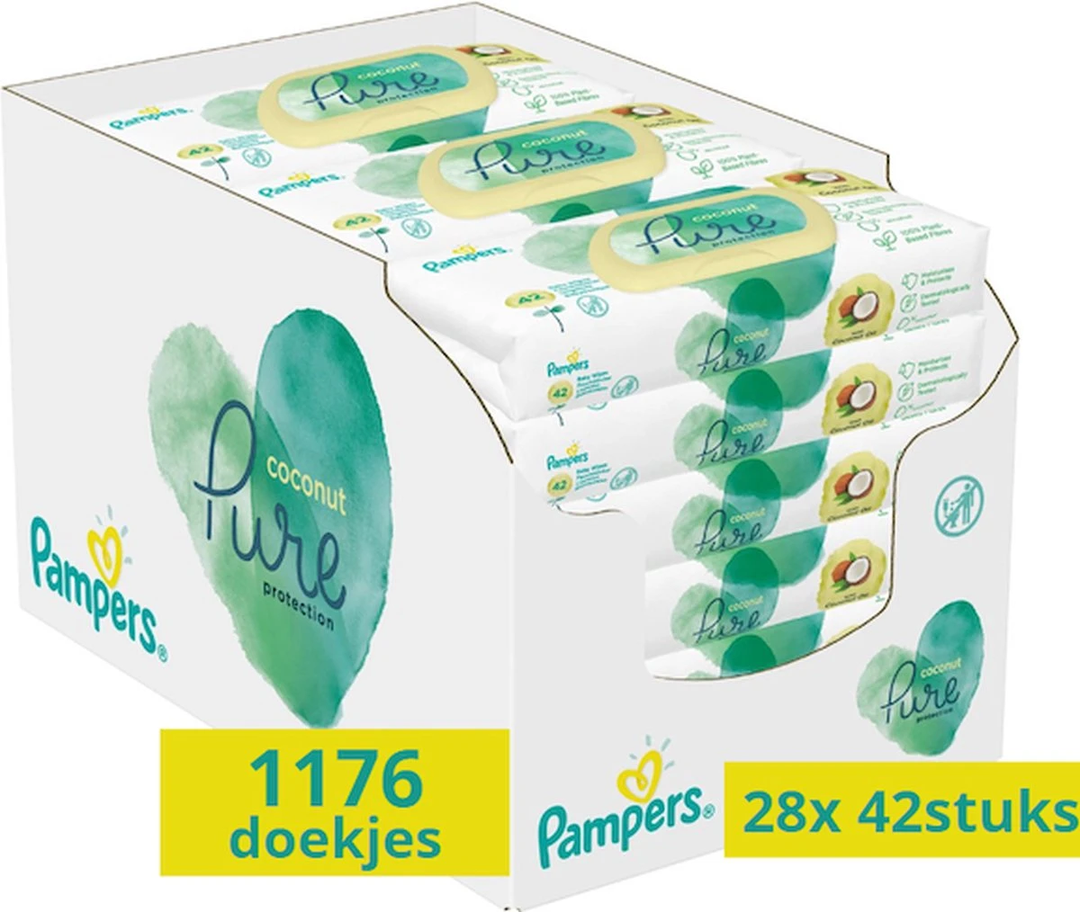 Pampers® Pampers Pure Coconut Babydoekjes - 28 Verpakkingen Van 42 Doekjes = 1176 Babydoekjes 9 Pampers® Pampers Pure Coconut Babydoekjes - 28 Verpakkingen Van 42 Doekjes = 1176 Babydoekjes - Afbeelding 7
