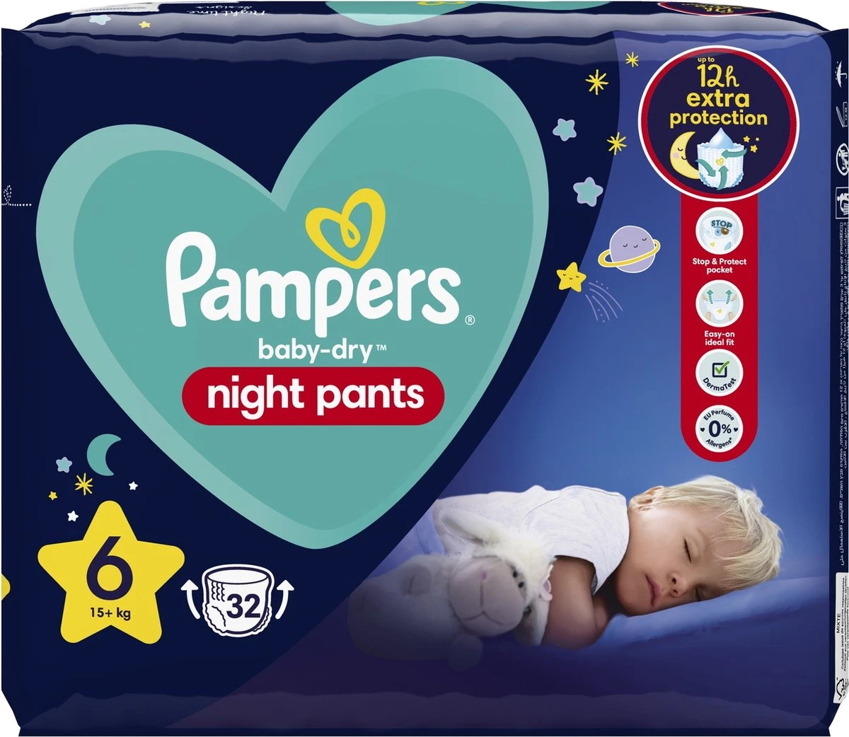 Pampers® Pampers - Night Pants - Maat 6 - Mega Pack - 64 Luierbroekjes 5 Pampers® Pampers - Night Pants - Maat 6 - Mega Pack - 64 Luierbroekjes - Afbeelding 3