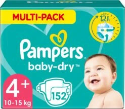 Pampers® Pampers Baby-Dry Luiers - Maat 4+ (10-15 Kg) - 152 Stuks - Multi-Pack 24 Pampers® Pampers Baby-Dry Luiers - Maat 4+ (10-15 Kg) - 152 Stuks - Multi-Pack -Winkel Voor Babyverzorgingsproducten 1200x1045 3
