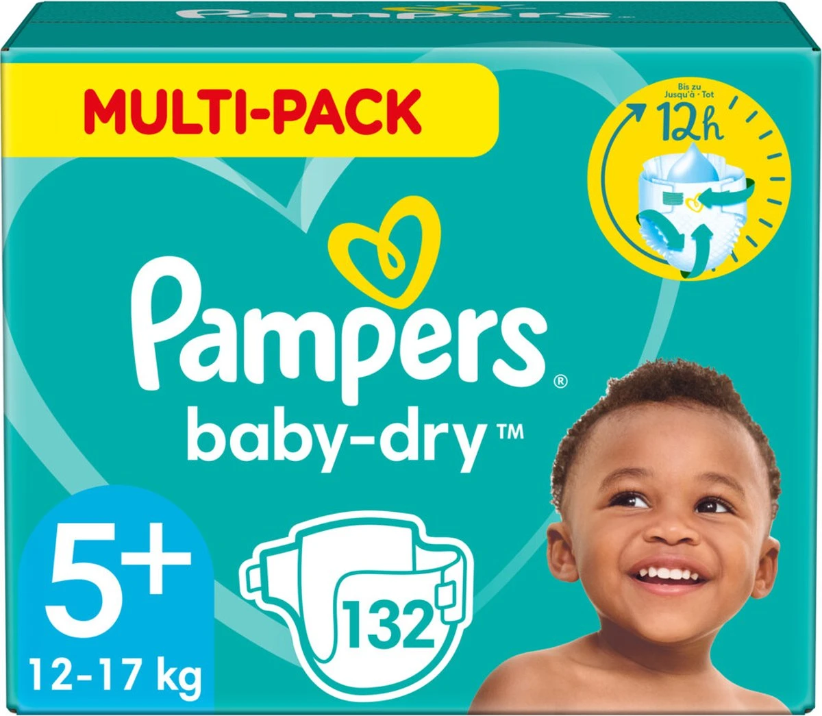 Pampers® Pampers Baby-Dry Luiers - Maat 5+ (12-17 Kg) - 132 Stuks - Multi-Pack 10 Pampers® Pampers Baby-Dry Luiers - Maat 5+ (12-17 Kg) - 132 Stuks - Multi-Pack - Afbeelding 8