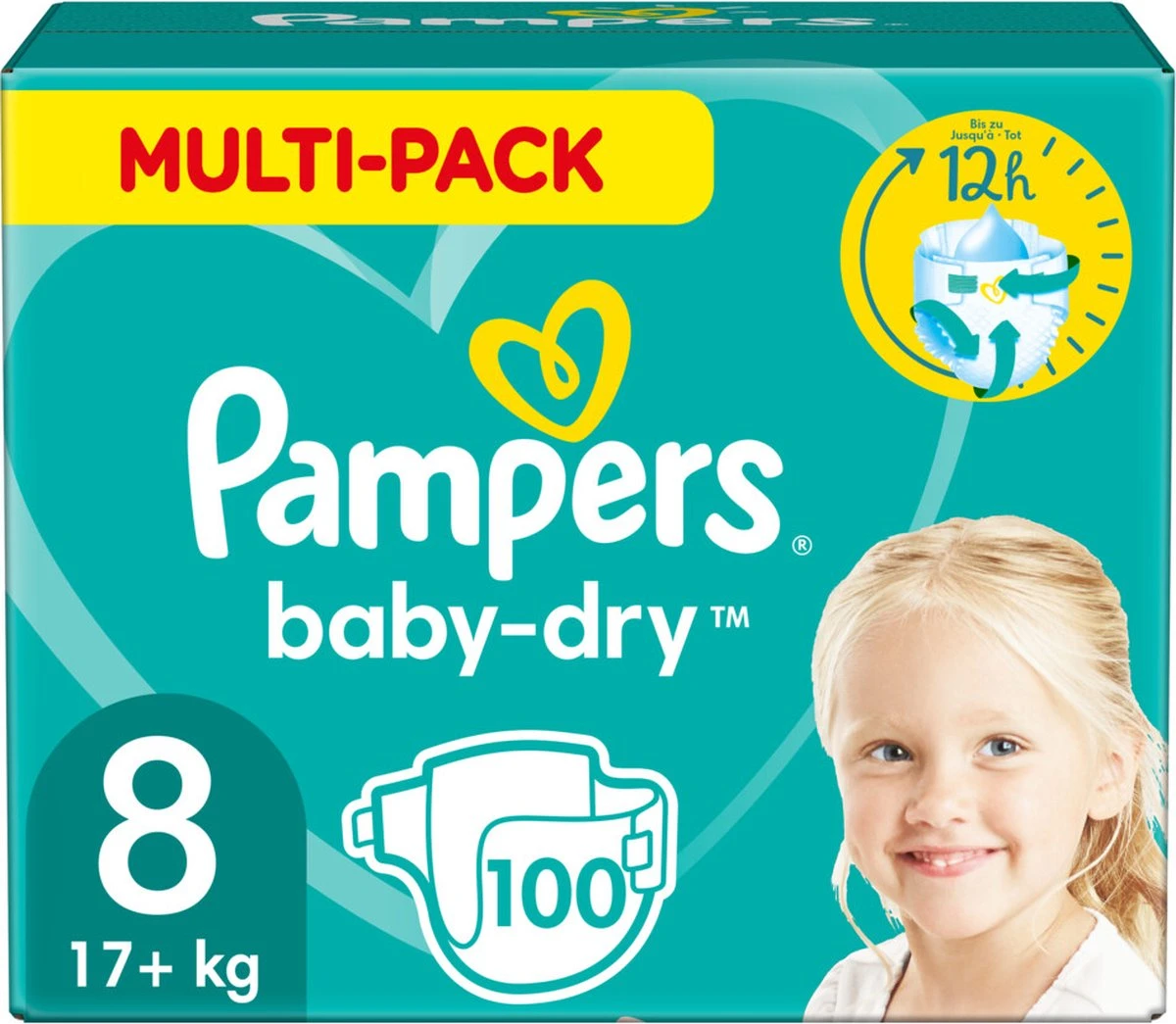 Pampers® Pampers Baby Dry Luiers Maat 8 (17 Kg+) 100 Stuks - Multi-Pack 13 Pampers® Pampers Baby Dry Luiers Maat 8 (17 Kg+) 100 Stuks - Multi-Pack - Afbeelding 11