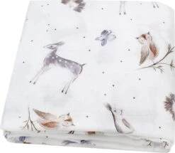 Hydrofiele Doek XL - 120x120 Cm - Inbakerdoek - Forest Animals - Swaddle Doek Groot - Hydrofiele Luier