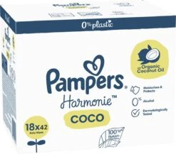 Pampers® Pampers Harmonie Coco - Billendoekjes Met Biologische Kokosolie - 756 Doekjes -Winkel Voor Babyverzorgingsproducten 1200x1052