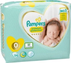Pampers® Pampers Premium Protection - Maat 0 (Micro) 1,5-2,5 Kg - 24 Stuks - Luiers -Winkel Voor Babyverzorgingsproducten 1200x1062