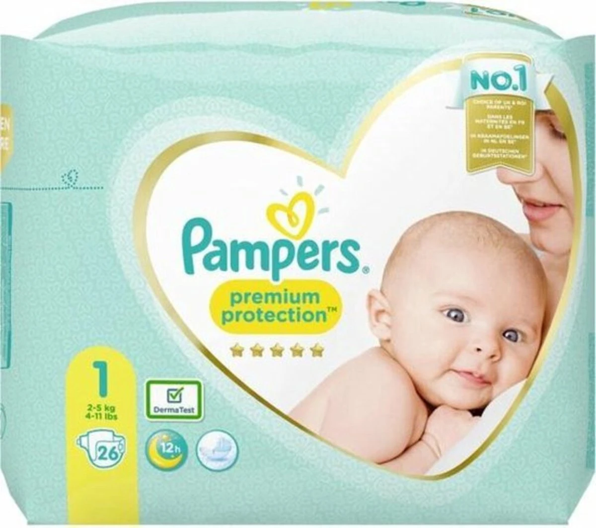 Pampers® Pampers Premium Protection Luiers Maat 1 (2-5kg) 4x26 = 104 Stuks 3 Pampers® Pampers Premium Protection Luiers Maat 1 (2-5kg) 4x26 = 104 Stuks