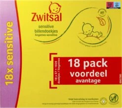 Zwitsal - Billendoekjes Sensitive - 18 X 57 - 1026 Babydoekjes 10 Zwitsal - Billendoekjes Sensitive - 18 X 57 - 1026 Babydoekjes -Winkel Voor Babyverzorgingsproducten 1200x1063