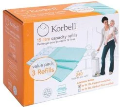 Korbell Luieremmer Navulling - 15L Zak - 3 Stuks -Winkel Voor Babyverzorgingsproducten 1200x1071 7