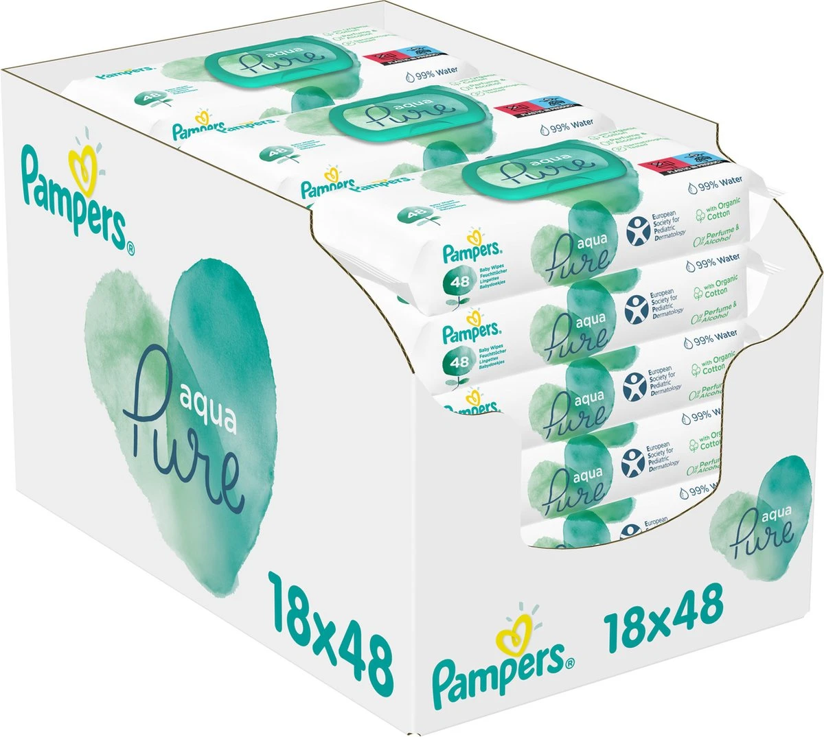 Pampers® Pampers - Aqua Pure - Billendoekjes - 2592 Doekjes - 54 X 48 8 Pampers® Pampers - Aqua Pure - Billendoekjes - 2592 Doekjes - 54 X 48 - Afbeelding 6