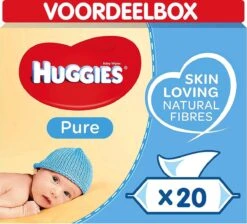 Huggies - Pure - Billendoekjes - 1120 Babydoekjes - 20 X 56