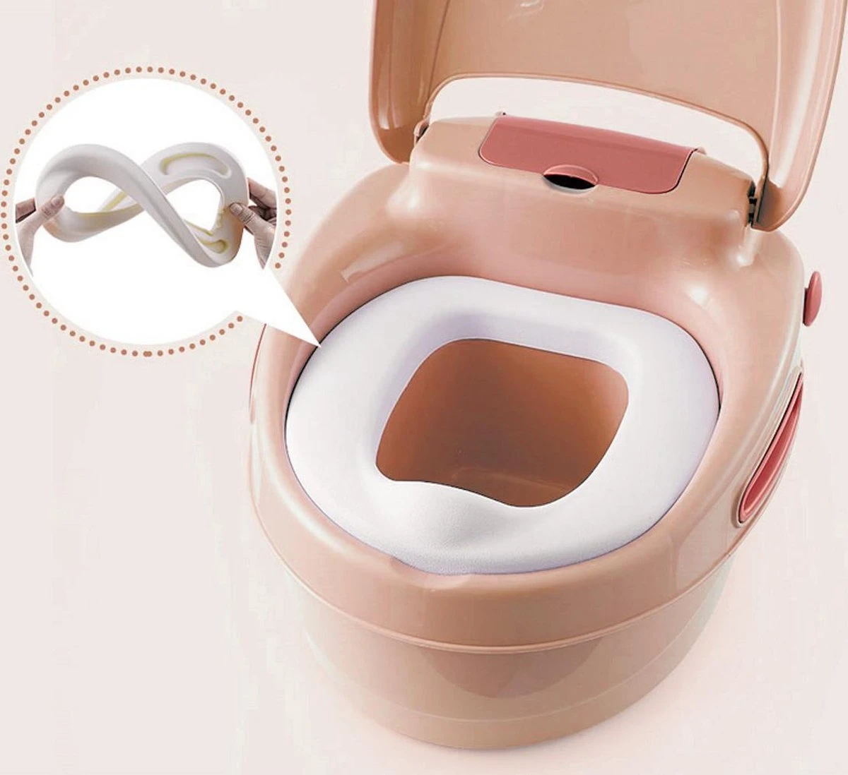 Housie 3-in-1 Plaspotje – Plaspotje Kind – Potje Peuter – Potje Met Deksel – WC Potje Peuter – WC Verkleiner – Opstapje - Roze 11 Housie 3-in-1 Plaspotje – Plaspotje Kind – Potje Peuter – Potje Met Deksel – WC Potje Peuter – WC Verkleiner – Opstapje - Roze - Afbeelding 9