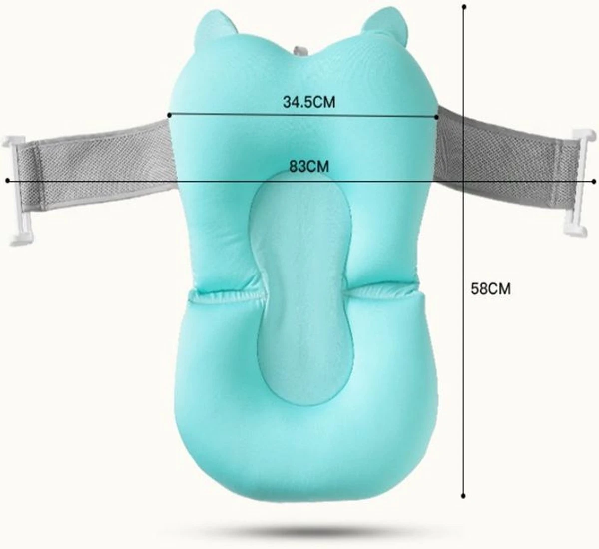 Babybadje - Peuterbadje - Opvouwbaar - Blauw - Incl. Baby Badkussen - 84 Cm Lang - 0 Tot 5 Jaar - Blauw 6 Babybadje - Peuterbadje - Opvouwbaar - Blauw - Incl. Baby Badkussen - 84 Cm Lang - 0 Tot 5 Jaar - Blauw - Afbeelding 4