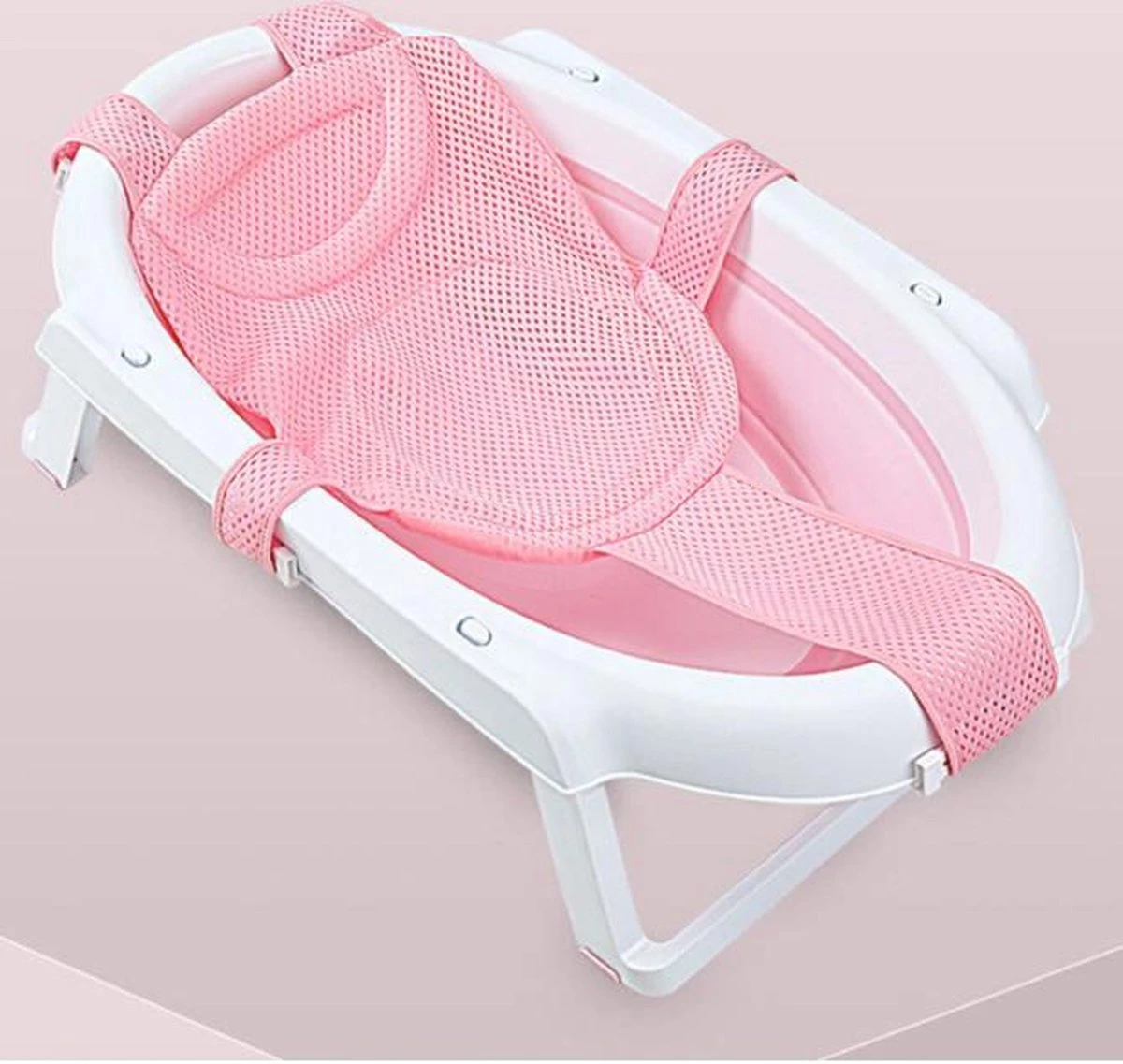 Verstelbare Antislip Baby Bad Kussen (Roze) Model 2023 - Baby Bad Kussen - Antislip Kussen - Geschikt Voor Ieder Baby Badje! 4 Verstelbare Antislip Baby Bad Kussen (Roze) Model 2023 - Baby Bad Kussen - Antislip Kussen - Geschikt Voor Ieder Baby Badje! - Afbeelding 2
