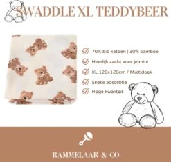 Hydrofiele Doek - Hydrofiele Doek XL - Teddybeer - 120x120cm - Hydrofiel - Swaddle - Multidoek - Superzacht - Hydrofiele Luier -XL - Bamboe - Hydrofiele Doek Teddybeer - Omslagdoek - Emmailloter - Kraamcadeau 9 Hydrofiele Doek - Hydrofiele Doek XL - Teddybeer - 120x120cm - Hydrofiel - Swaddle - Multidoek - Superzacht - Hydrofiele Luier -XL - Bamboe - Hydrofiele Doek Teddybeer - Omslagdoek - Emmailloter - Kraamcadeau -Winkel Voor Babyverzorgingsproducten 1200x1141