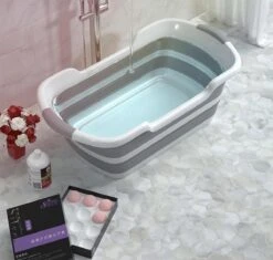 Merkloos Baby Badje Opvouwbaar - Multifunctioneel - Wasmand - Opbergmand - Speelgoed Opslag - Babybadje -Winkel Voor Babyverzorgingsproducten 1200x1142 3