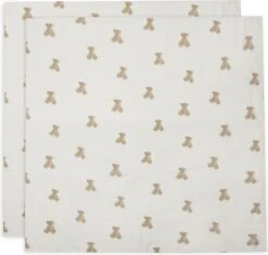 Jollein Hydrofiele Doek Large 115x115cm Teddy Bear- 2 Stuks