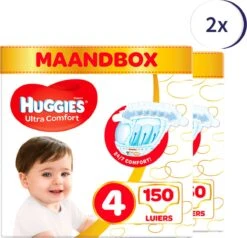 Huggies Luiers - Maat 4 (7 Tot 18 Kg) - 300 Stuks (6x50) - Voordeelverpakking