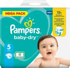 Pampers® Pampers Baby-Dry Luiers - Maat 5 (11-16kg) - 76 Stuks - Voordeelverpakking -Winkel Voor Babyverzorgingsproducten 1200x1167 1