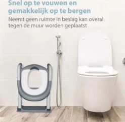 Merkloos Levlo Goods WC Verkleiner – WC Verkleiner Met Trapje – Toilettrainer – Verstelbaar – Incl. Handvaten - Grijs -Winkel Voor Babyverzorgingsproducten 1200x1167 8